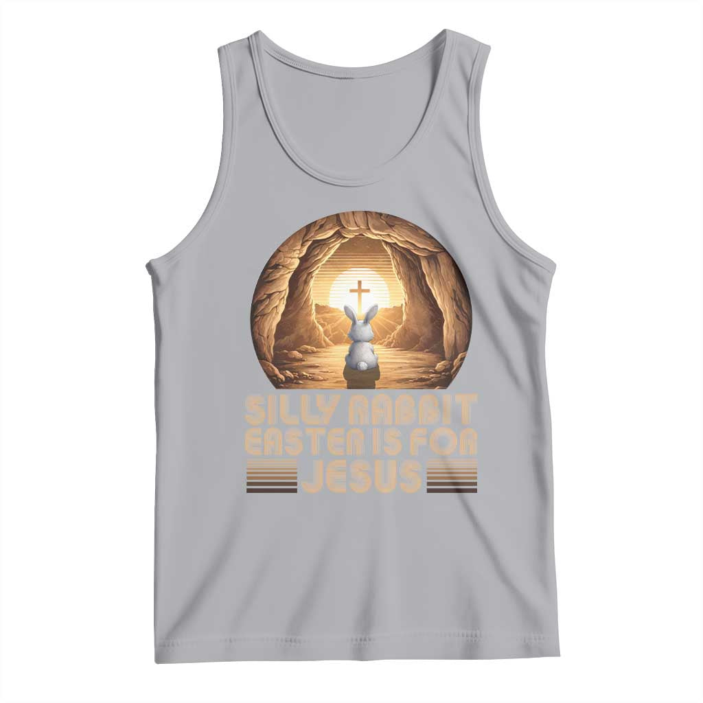 Silly Rabbit Easter Is For Jesus Tank Top Christian Jesus Easter TS14 Athletic Heather Print Your Wear