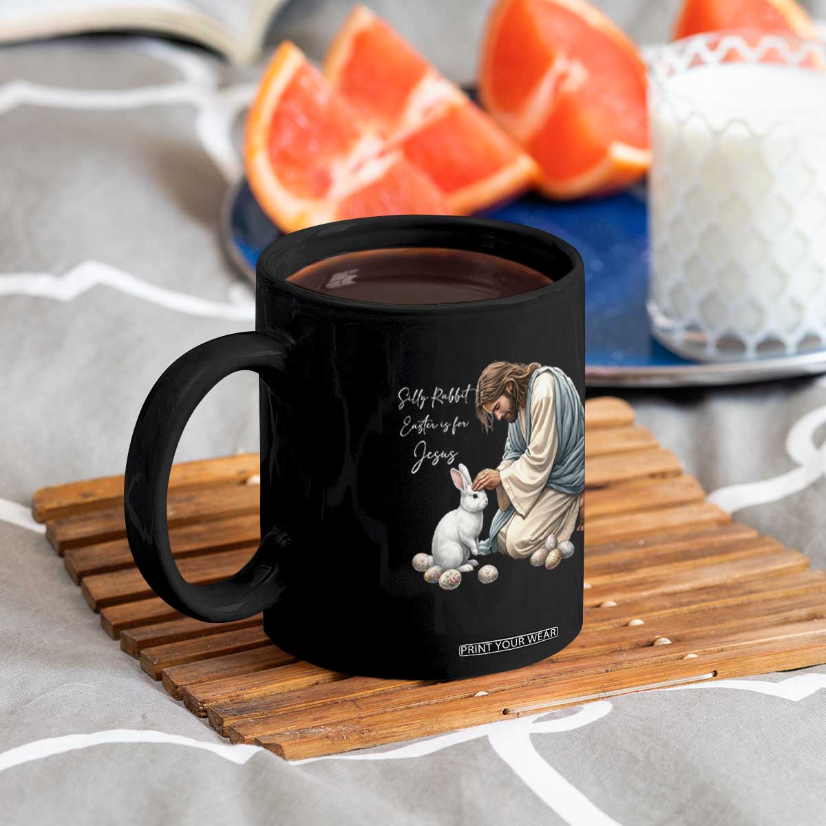 Silly Rabbit Easter Is For Jesus Coffee Mug Christian Easter Religious TS14 Print Your Wear
