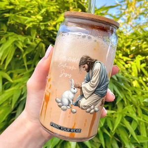 Silly Rabbit Easter Is For Jesus Glass Can Christian Easter Religious TS14 Black Print Your Wear
