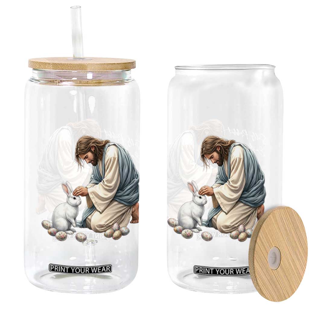 Silly Rabbit Easter Is For Jesus Glass Can Christian Easter Religious TS14 Print Your Wear