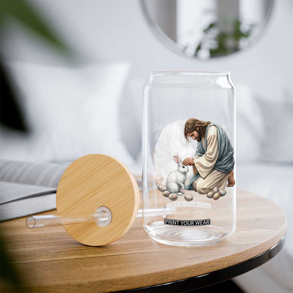 Silly Rabbit Easter Is For Jesus Glass Can Christian Easter Religious TS14 Print Your Wear