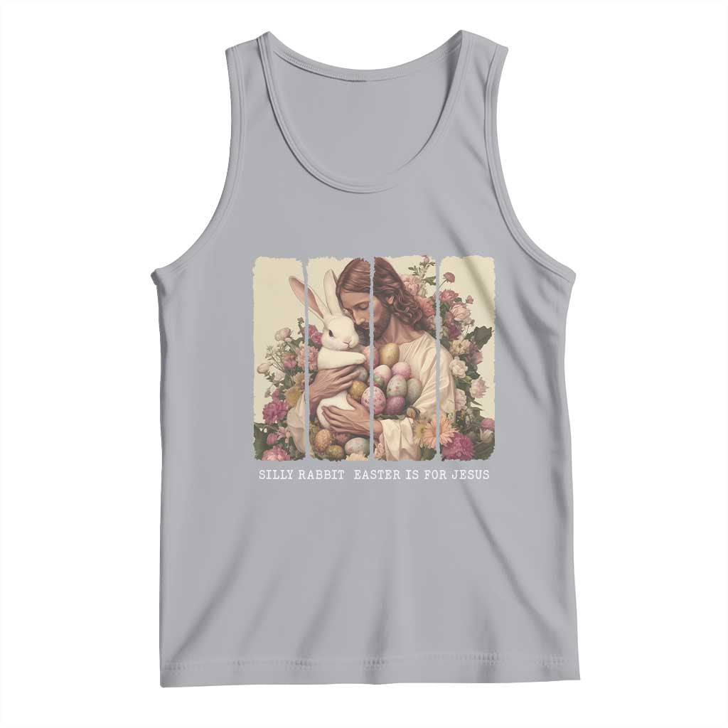 Silly Rabbit Easter Is For Jesus Tank Top Christian Jeusus Floral Easter TS14 Athletic Heather Print Your Wear