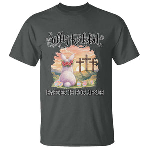 Silly Rabbit Easter Is For Jesus T Shirt Christian Easter TS14 Dark Heather Print Your Wear