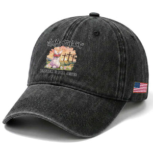 Silly Rabbit Easter Is For Jesus Washed Cotton Baseball Cap Christian Easter TS14 Print Your Wear