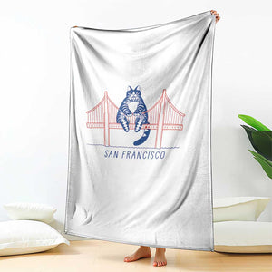Funny Cat San Francisco Golden Gate Throw Blanket TS14 Print Your Wear