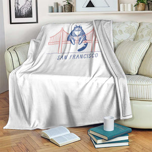 Funny Cat San Francisco Golden Gate Throw Blanket TS14 Print Your Wear