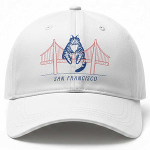 Funny Cat San Francisco Golden Gate Baseball Cap TS14 Print Your Wear