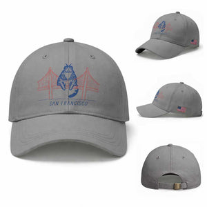 Funny Cat San Francisco Golden Gate Baseball Cap TS14 Baseball Cap Universal Fit Sport Gray Print Your Wear
