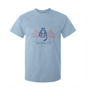 Funny Cat San Francisco Golden Gate T Shirt For Kid TS14 Light Blue Print Your Wear