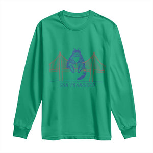 Funny Cat San Francisco Golden Gate Long Sleeve Shirt TS14 Irish Green Print Your Wear