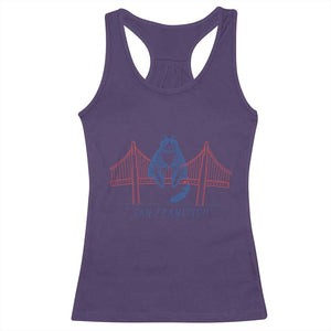 Funny Cat San Francisco Golden Gate Racerback Tank Top TS14 Purple Print Your Wear