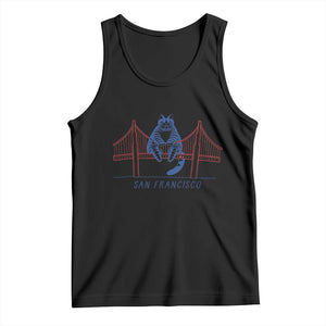 Funny Cat San Francisco Golden Gate Tank Top TS14 Black Print Your Wear