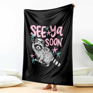 Funny Raccoon Graduation Throw Blanket Senior Grad 2026 See Ya Soon TS14 Print Your Wear