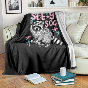 Funny Raccoon Graduation Throw Blanket Senior Grad 2026 See Ya Soon TS14 Print Your Wear