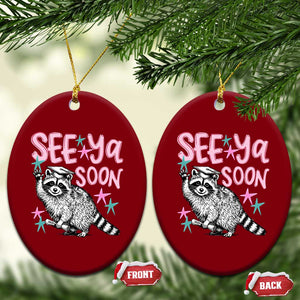 Funny Raccoon Graduation Ceramic Ornament Senior Grad 2026 See Ya Soon TS14 Print Your Wear