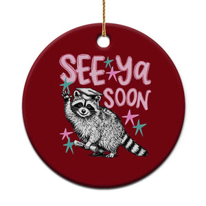 Funny Raccoon Graduation Ceramic Ornament Senior Grad 2026 See Ya Soon TS14 1pc Red Print Your Wear