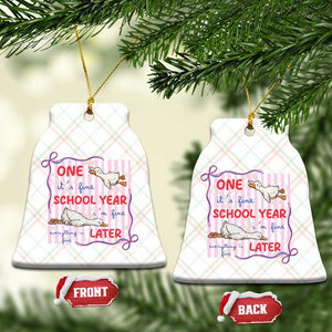 Striped One School Year Later Ceramic Ornament Funny Goose Teacher Summer TS14 Print Your Wear