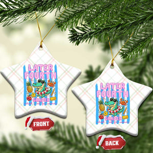 Later Fourth Grader School's Out For Summer Ceramic Ornament Last Day Of School Later Gator Alligator TS14 Print Your Wear