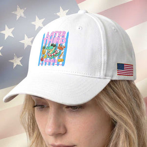Later Third Grader School's Out For Summer Baseball Cap Last Day Of School Later Gator Alligator TS14 Print Your Wear