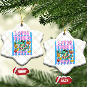 Later Third Grader School's Out For Summer Ceramic Ornament Last Day Of School Later Gator Alligator TS14 Print Your Wear