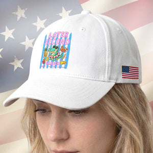 Later Second Grader School's Out For Summer Baseball Cap Last Day Of School Later Gator Alligator TS14 Print Your Wear