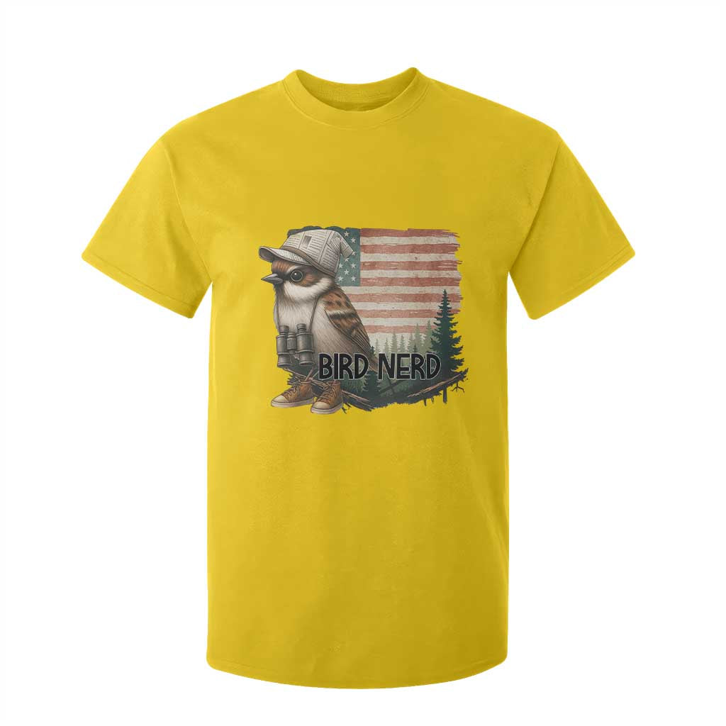 Bird Nerd T Shirt For Kid Funny Bird Watching Patriotic American Flag TS14 Daisy Print Your Wear