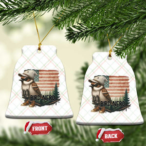 Bird Nerd Ceramic Ornament Funny Bird Watching Patriotic American Flag TS14 Print Your Wear