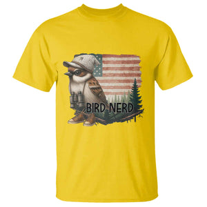 Bird Nerd T Shirt Funny Bird Watching Patriotic American Flag TS14 Daisy Print Your Wear