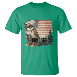 Bird Nerd T Shirt Funny Bird Watching Patriotic American Flag TS14 Irish Green Print Your Wear