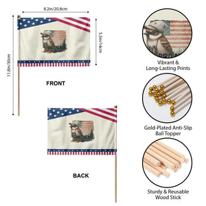 Bird Nerd Patriotic Handheld Flag Funny Bird Watching American Flag TS14 Print Your Wear