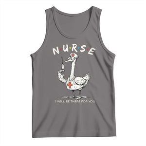 Funny Goose Nurse Tank Top I Will Be There For You Nursing Lovers Humor TS14 Deep Heather Print Your Wear