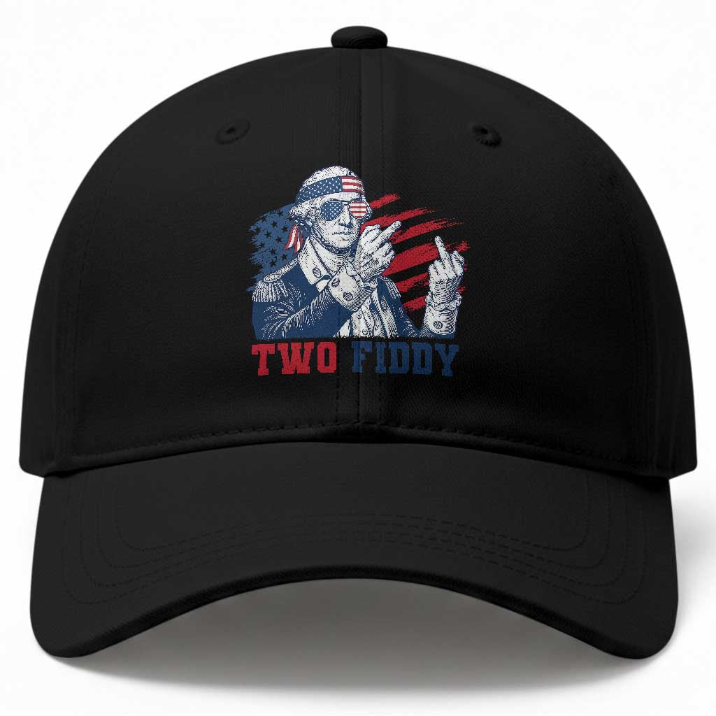 Two Fiddy 250th Anniversary Baseball Cap Funny George Washington 4th of July TS14 Print Your Wear