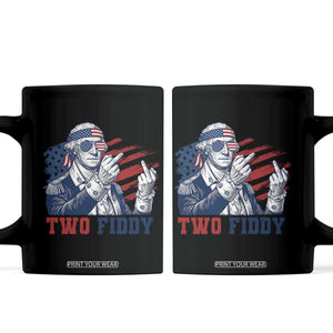 Two Fiddy 250th Anniversary Coffee Mug Funny George Washington 4th of July TS14 Black Print Your Wear