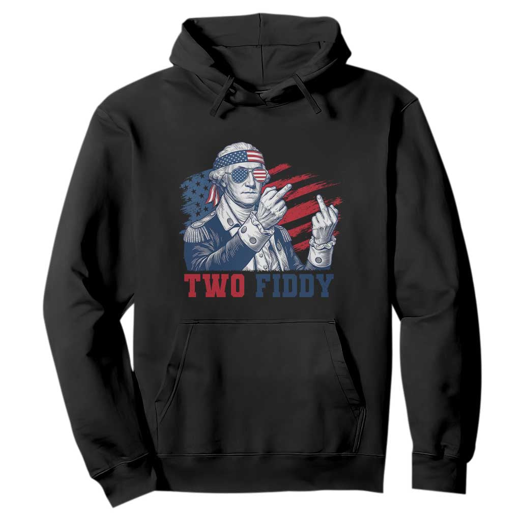 Two Fiddy 250th Anniversary Hoodie Funny George Washington 4th of July TS14 Black Print Your Wear