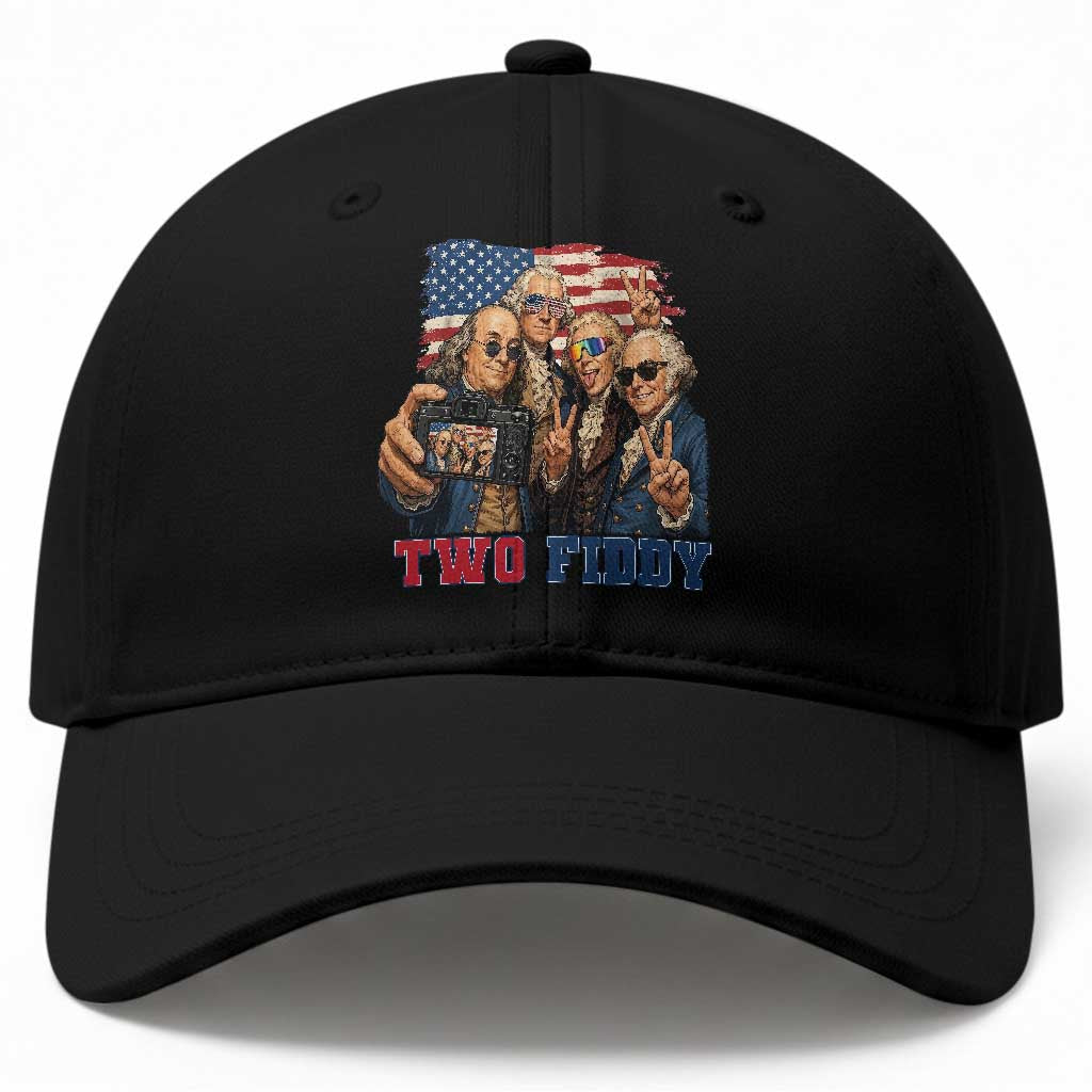 Two Fiddy 250th Anniversary Baseball Cap Funny Founding Father 4th of July TS14 Print Your Wear