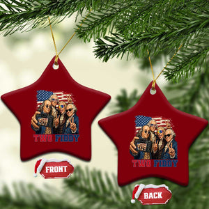 Two Fiddy 250th Anniversary Ceramic Ornament Funny Founding Father 4th of July TS14 Print Your Wear