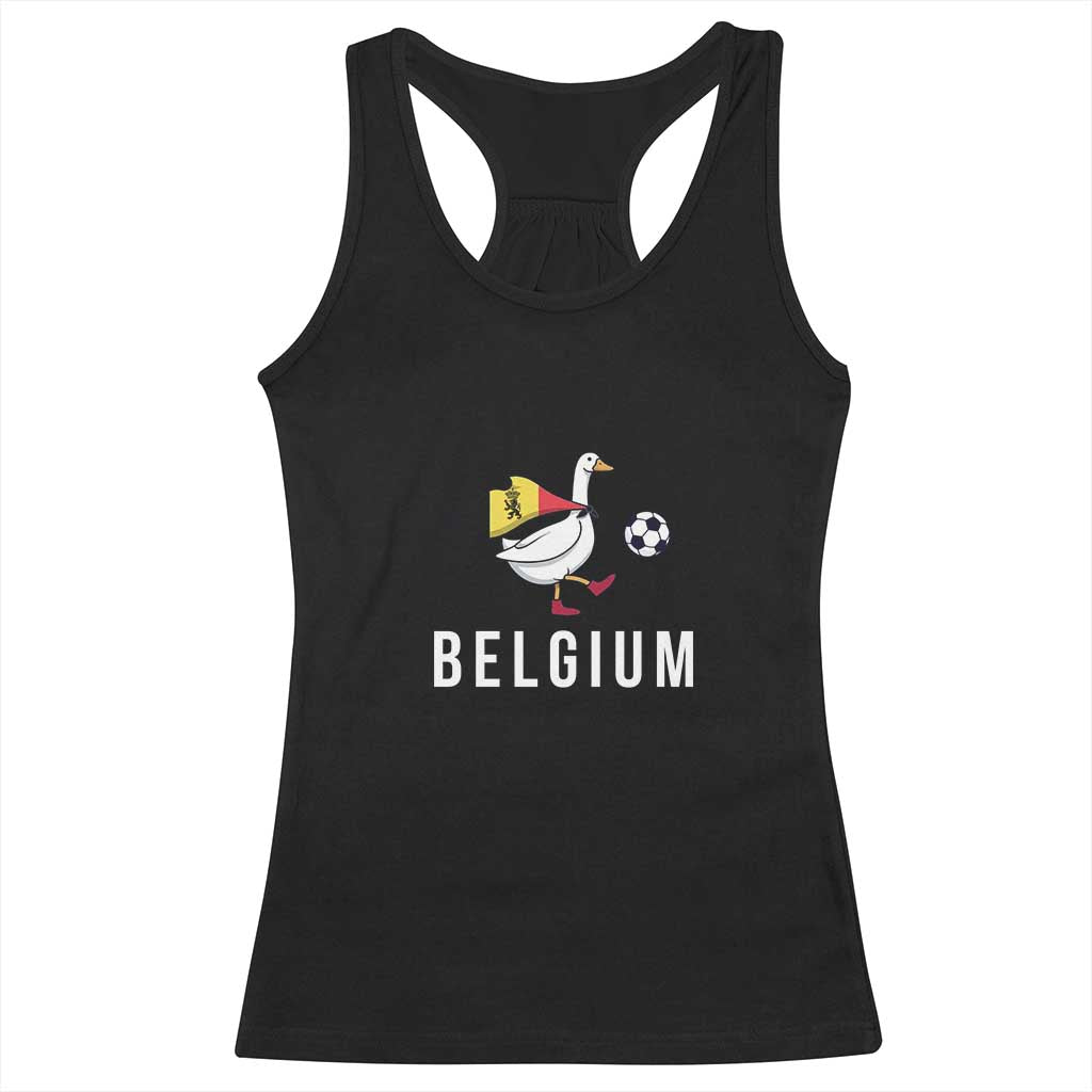 Belgium Football Racerback Tank Top Silly Goose Soccer Fan Support TS14 Black Print Your Wear