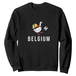 Belgium Football Sweatshirt Silly Goose Soccer Fan Support TS14 Black Print Your Wear