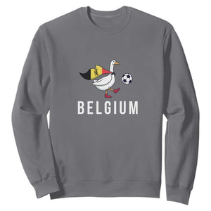 Belgium Football Sweatshirt Silly Goose Soccer Fan Support TS14 Charcoal Print Your Wear