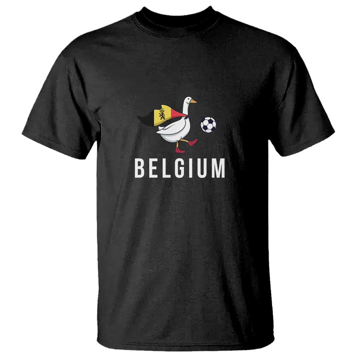 Belgium Football T Shirt Silly Goose Soccer Fan Support TS14 Black Print Your Wear