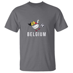Belgium Football T Shirt Silly Goose Soccer Fan Support TS14 Charcoal Print Your Wear