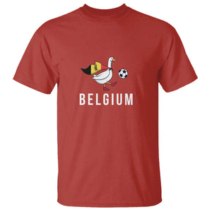 Belgium Football T Shirt Silly Goose Soccer Fan Support TS14 Red Print Your Wear