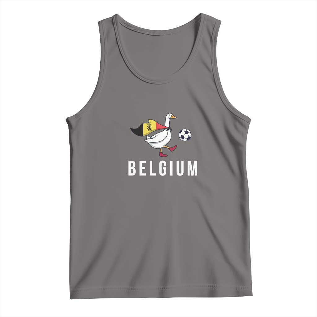 Belgium Football Tank Top Silly Goose Soccer Fan Support TS14 Deep Heather Print Your Wear
