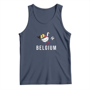 Belgium Football Tank Top Silly Goose Soccer Fan Support TS14 Navy Print Your Wear