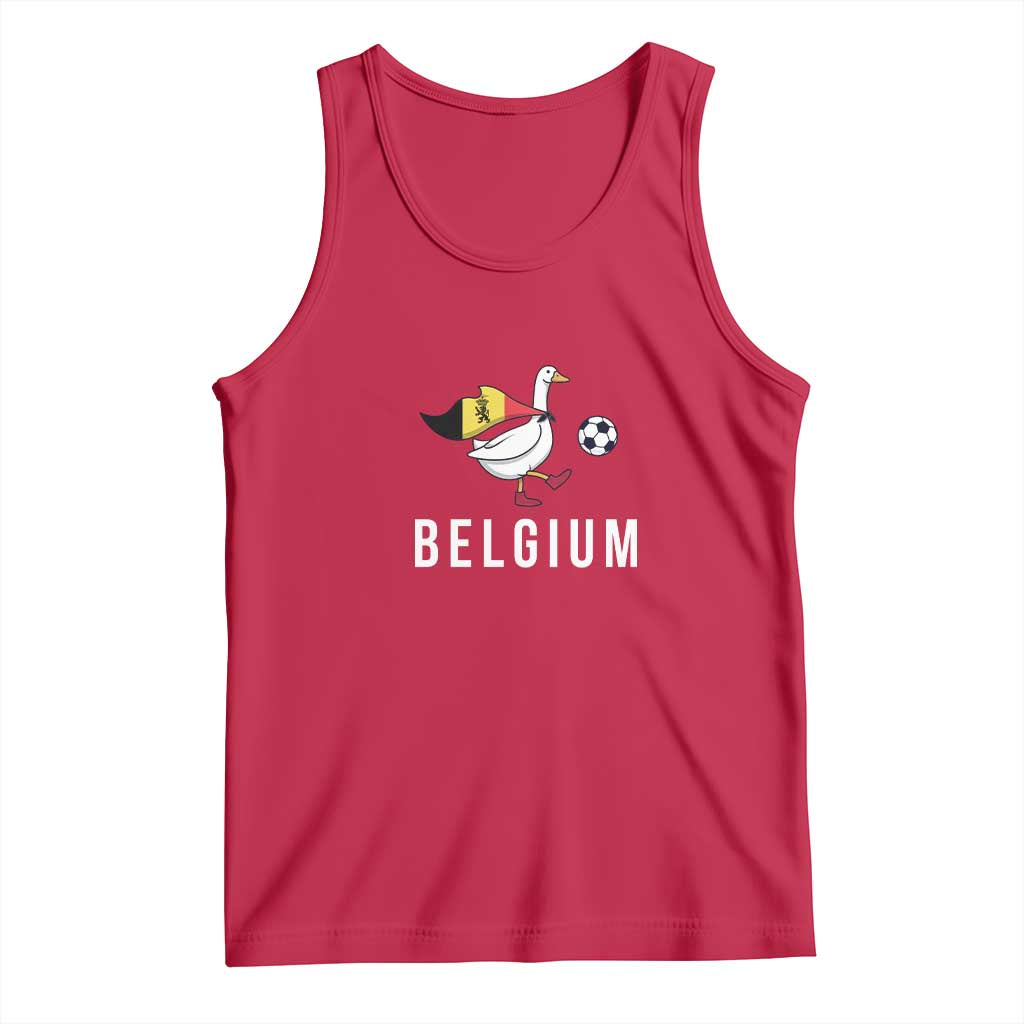 Belgium Football Tank Top Silly Goose Soccer Fan Support TS14 Red Print Your Wear