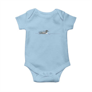 Funny Leave Me A Loon Nature Bird Lovers Baby Onesie TS14 Light Blue Print Your Wear