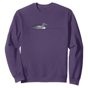 Funny Leave Me A Loon Nature Bird Lovers Sweatshirt TS14 Purple Print Your Wear