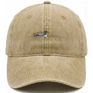 Funny Leave Me A Loon Nature Bird Lovers Washed Cotton Baseball Cap TS14 Print Your Wear