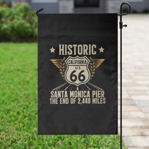 Route Highway 66 Historic California Santa Monica Pier Garden Flag TS14 Print Your Wear