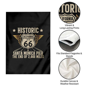 Route Highway 66 Historic California Santa Monica Pier Garden Flag TS14 Print Your Wear